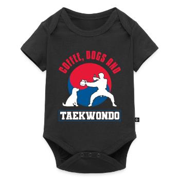 TKD Korean Martial Arts Tae Kwon - Baby Premium Kurzarmbody - Schwarz - Vorne