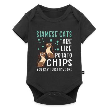 Siamese Cat Cats Cat Owner - Baby Premium short-sleeve bodysuit - black - Front
