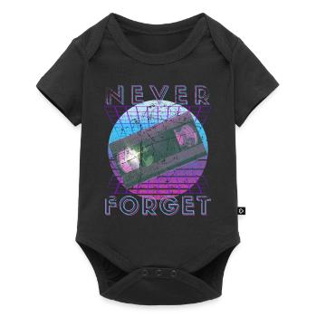 Never Forget Retro 80s 90s Nostalgia - Baby Premium short-sleeve bodysuit - black - Front
