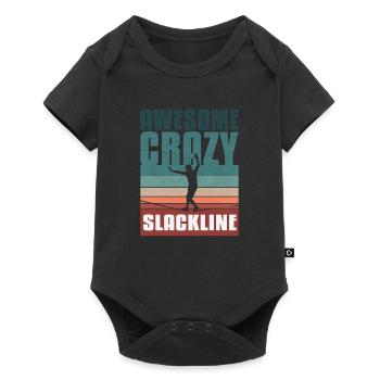 Slackline rétro vintage - Body à manches courtes Premium Bébé - noir - Devant