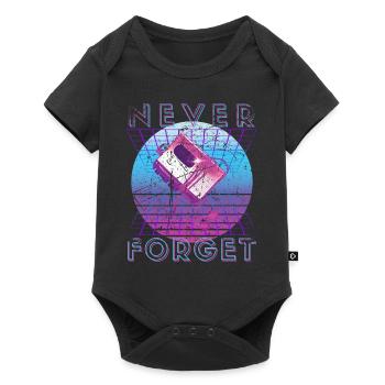 Never Forget Retro 80s 90s Nostalgia - Baby Premium short-sleeve bodysuit - black - Front