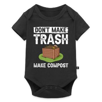 Composting Compost Worm Waste - Baby Premium short-sleeve bodysuit - black - Front