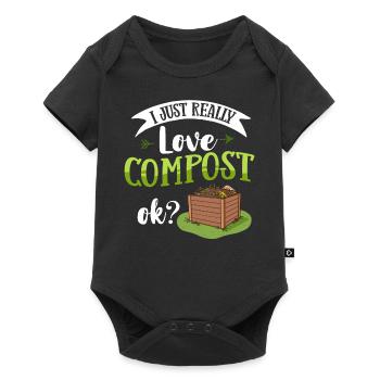 Composting Compost Worm Waste - Baby Premium short-sleeve bodysuit - black - Front