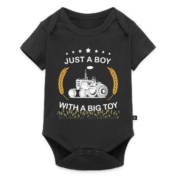Tractor - Baby Premium short-sleeve bodysuit - black - Front
