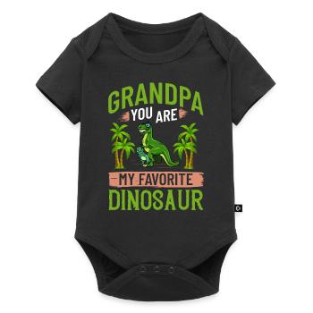Grand-père dinosaure Grand-père Saurus Opasaurus - Body à manches courtes Premium Bébé - noir - Devant