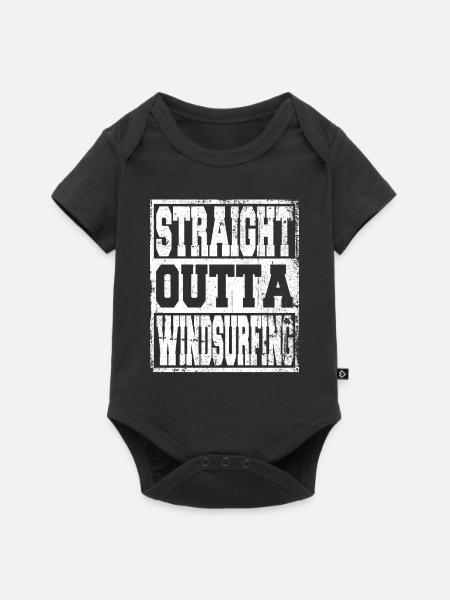 Windsurfing Spruch lustig - Baby Premium Kurzarmbody - Schwarz