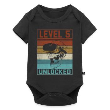 Garçon 5ème anniversaire Gamer - Body à manches courtes Premium Bébé - noir - Devant