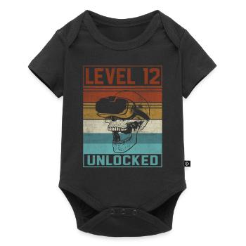 Boy 12th Birthday Gamer - Baby Premium short-sleeve bodysuit - black - Front