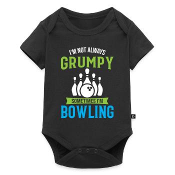 Je ne suis pas toujours grincheux Parfois je joue au bowling - Spor - Body à manches courtes Premium Bébé - noir - Devant