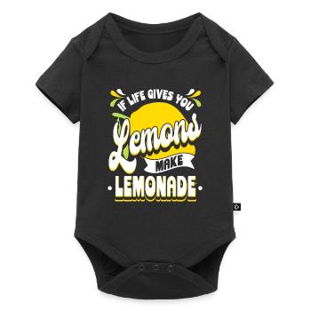 Quand la vie vous donne des citrons faire de la limonade - Body à manches courtes Premium Bébé - noir - Devant
