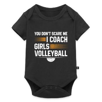 You Dont Scare Me I Coach Girls Volleyball Funny - Body à manches courtes Premium Bébé - noir - Devant