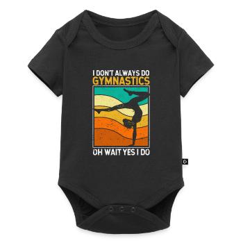 Funny gymnast I don't always do gymnastics - Baby Premium short-sleeve bodysuit - black - Front