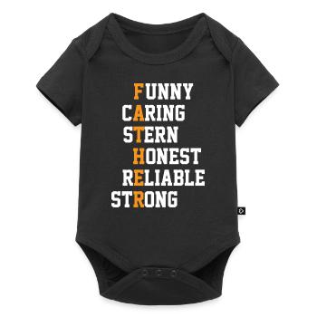 Funny Caring Stern Honest Dad Joke - Baby Premium short-sleeve bodysuit - black - Front