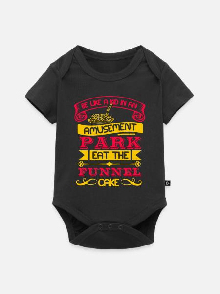Trichterkuchenliebhaber - Funny Fair - Baby Premium Kurzarmbody - Schwarz