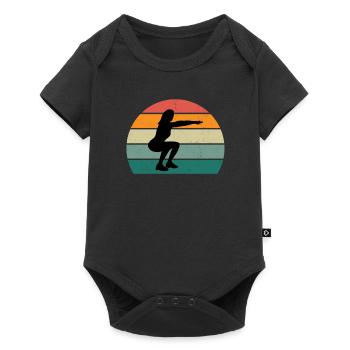 Krafttraining Fitnessstudio fitness sport Training - Baby Premium Kurzarmbody - Schwarz - Vorne