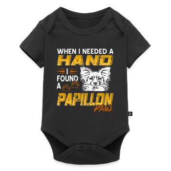 Quand j’ai eu besoin d’une main, j’ai trouvé un papillon - Body à manches courtes Premium Bébé - noir - Devant