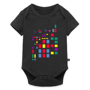 Pixel Art Abstract City Kypto - Baby Premium short-sleeve bodysuit - black - Front