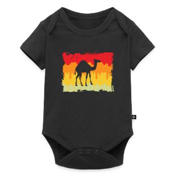 Dromadaire rétro - Body à manches courtes Premium Bébé - noir - Devant