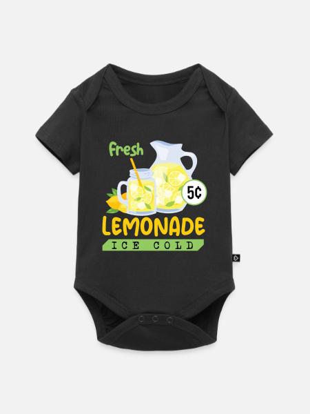 Fresh Lemonade Ice Cold Limonade - Baby Premium Kurzarmbody - Schwarz