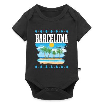 Barcelone - Body à manches courtes Premium Bébé - noir - Devant