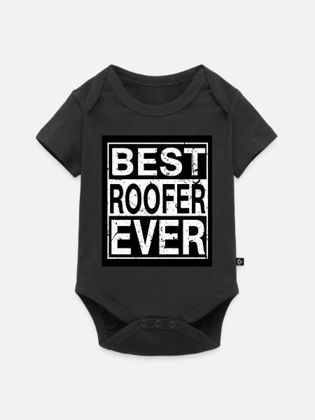 Dachdecker Bester Dachdecker - Baby Premium Kurzarmbody - Schwarz
