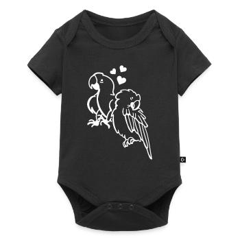 Parrot Bird Hearts Parrot Bird Lovers - Baby Premium short-sleeve bodysuit - black - Front