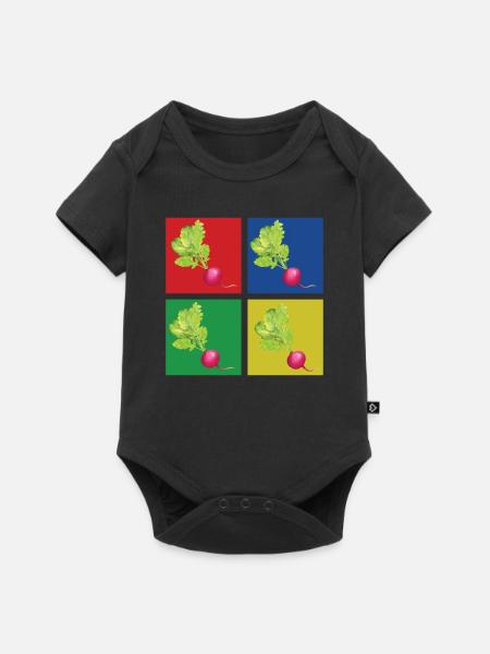 Team Radieschen - Baby Premium Kurzarmbody - Schwarz