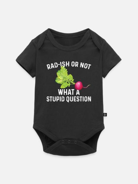 Radieschen Liebhaber Shirt - Baby Premium Kurzarmbody - Schwarz