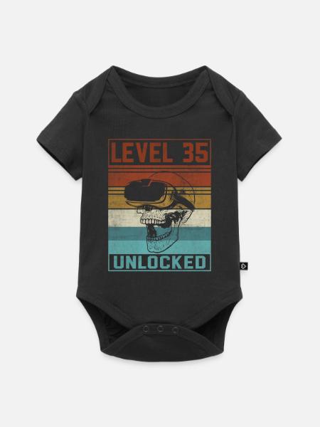 35th Birthday Gamer - Baby Premium Kurzarmbody - Schwarz