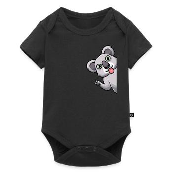 Koala Koala Bear Drôle Australie - Body à manches courtes Premium Bébé - noir - Devant