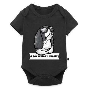 Deutsch Springer Spaniel Dog - Baby Premium short-sleeve bodysuit - black - Front