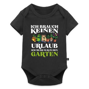 Garten Urlaub - Baby Premium Kurzarmbody - Schwarz - Vorne