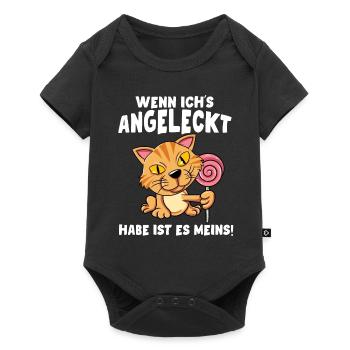 Wenn Ichs Angeleckt Habe Ist Es Meins - Baby Premium Kurzarmbody - Schwarz - Vorne