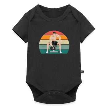 Krafttraining Fitnessstudio fitness sport Training - Baby Premium Kurzarmbody - Schwarz - Vorne