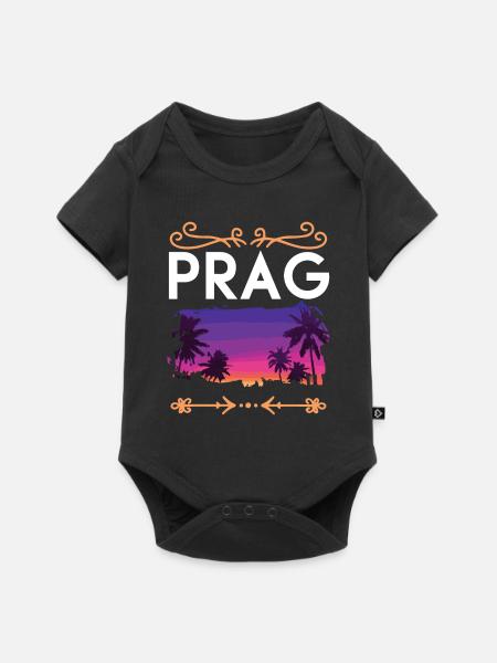 Prag - Baby Premium Kurzarmbody - Schwarz