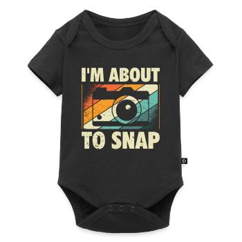 I'm about to Snap Camera Photographer Photo - Baby Premium Kurzarmbody - Schwarz - Vorne