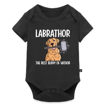 Labrathor Labrador Retriever Golden Retriever - Body à manches courtes Premium Bébé - noir - Devant