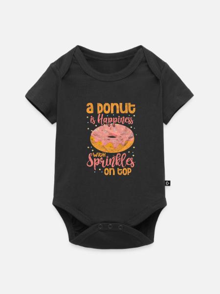 Donut - Baby Premium Kurzarmbody - Schwarz
