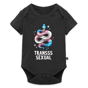 Transsexual Pride Stuff Trans Flag Colors Snake - Baby Premium short-sleeve bodysuit - black - Front