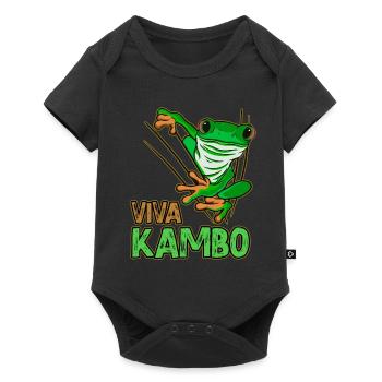 Viva Kambo Frosch Zeremonie Pflanzenmedizin - Baby Premium Kurzarmbody - Schwarz - Vorne