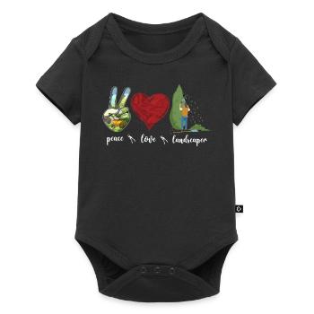 Paysagiste Aménagement Paysager - Body à manches courtes Premium Bébé - noir - Devant
