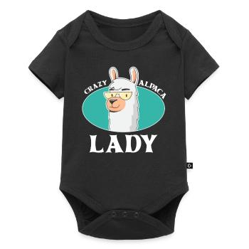 Crazy Alpaca Lady Alpacas - Baby Premium short-sleeve bodysuit - black - Front