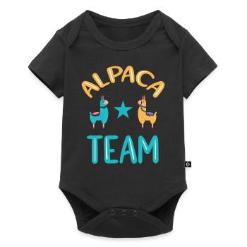 Alpaca Team Funny Alpaca - Baby Premium short-sleeve bodysuit - black - Front