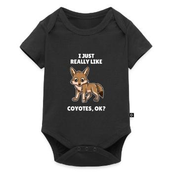 Funny Coyote Lover I Just Really Like Coyotes OK - Baby Premium Kurzarmbody - Schwarz - Vorne