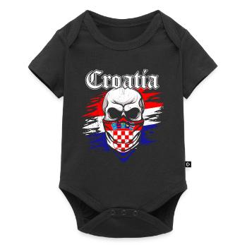 Tshirt Croatie - Body à manches courtes Premium Bébé - noir - Devant