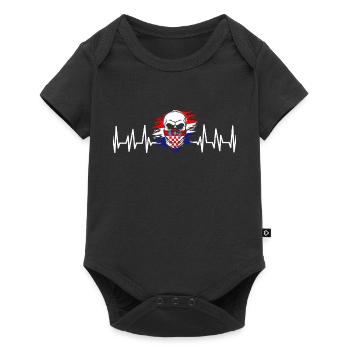 Croatie Cadeau Origine Zagreb Hrvatska Home - Body à manches courtes Premium Bébé - noir - Devant