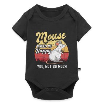 Souris - Body à manches courtes Premium Bébé - noir - Devant