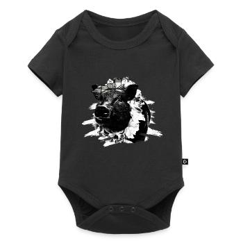 Pig Tshirt Children Women Piglet Piglet Piglet - Baby Premium short-sleeve bodysuit - black - Front