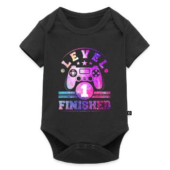 1 Anniversaire Niveau 1 Terminé - Body à manches courtes Premium Bébé - noir - Devant