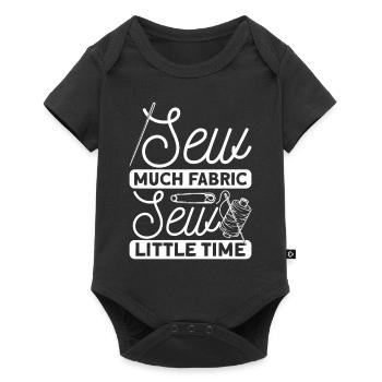 Drôle de machine à coudre Matelassage Tricot Couture Y - Body à manches courtes Premium Bébé - noir - Devant